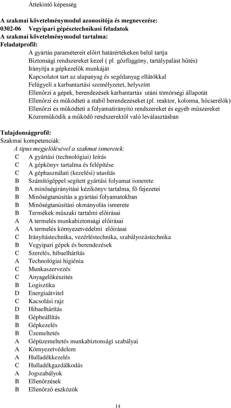 gőzfüggöny, tartálypalást hűtés) Irányítja a gépkezelők munkáját Kapcsolatot tart az alapanyag és segédanyag ellátókkal Felügyeli a karbantartási személyzetet, helyszínt Ellenőrzi a gépek,