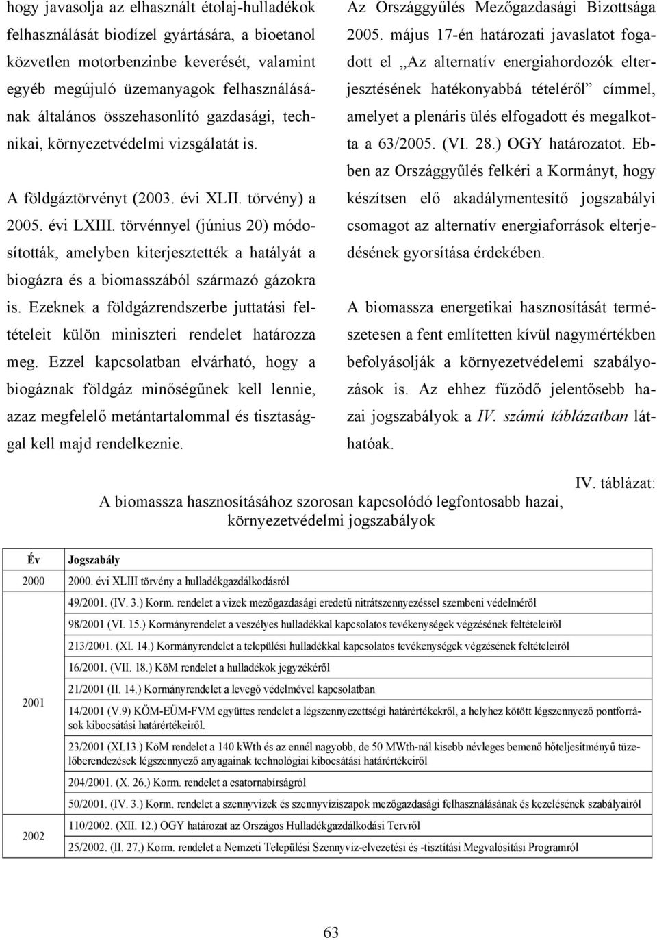 törvénnyel (június 20) módosították, amelyben kiterjesztették a hatályát a biogázra és a biomasszából származó gázokra is.