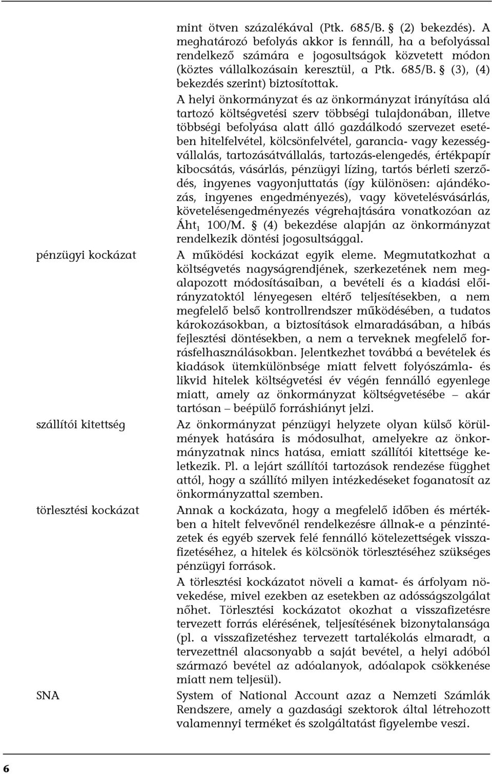 A helyi önkormányzat és az önkormányzat irányítása alá tartozó költségvetési szerv többségi tulajdonában, illetve többségi befolyása alatt álló gazdálkodó szervezet esetében hitelfelvétel,