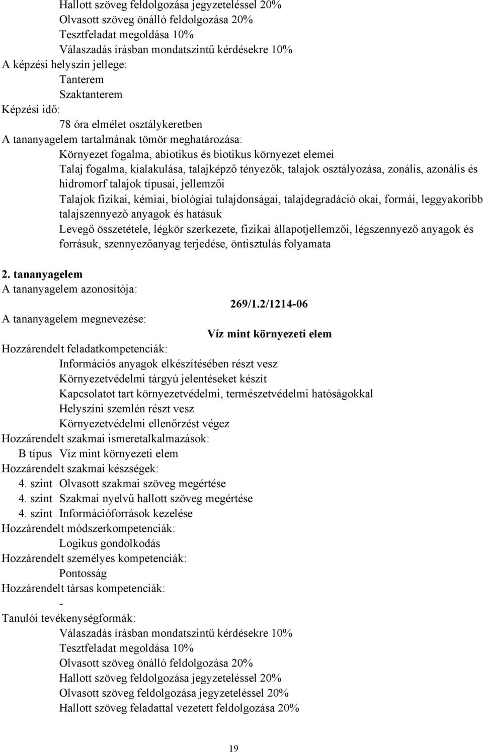 zonális, azonális és hidromorf talajok típusai, jellemzői Talajok fizikai, kémiai, biológiai tulajdonságai, talajdegradáció okai, formái, leggyakoribb talajszennyező anyagok és hatásuk Levegő