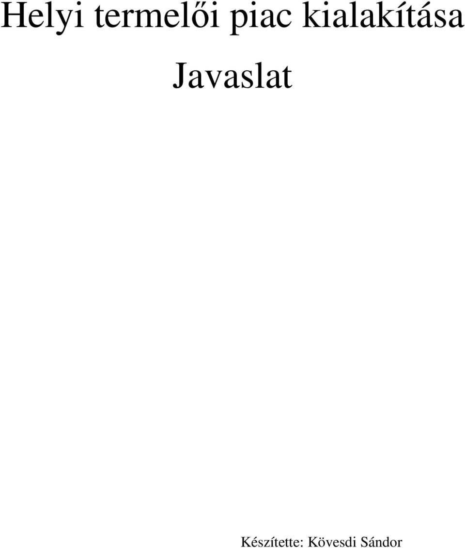 Javaslat