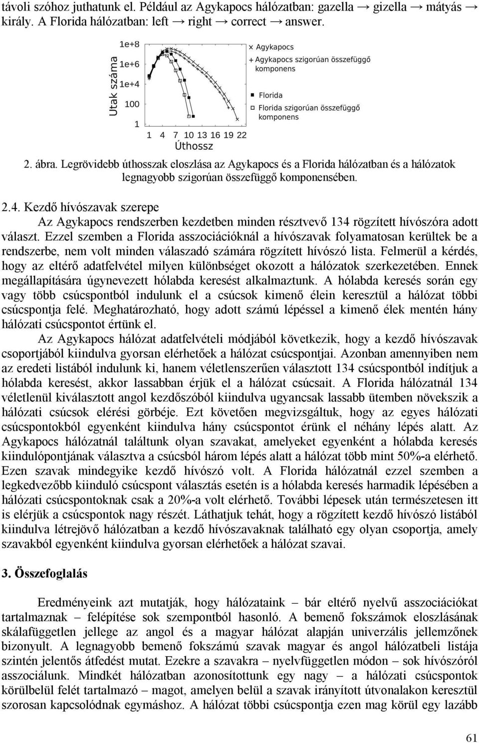 Kezdő hívószavak szerepe Az Agykapocs rendszerben kezdetben minden résztvevő 134 rögzített hívószóra adott választ.