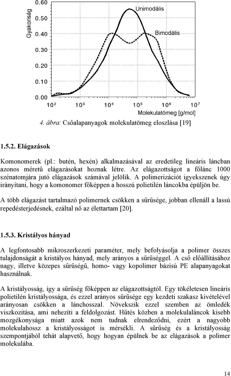 A több elágazást tartalmazó polimernek csökken a sűrűsége, jobban ellenáll a lassú repedésterjedésnek, ezáltal nő az élettartam [2]. 1.5.3.