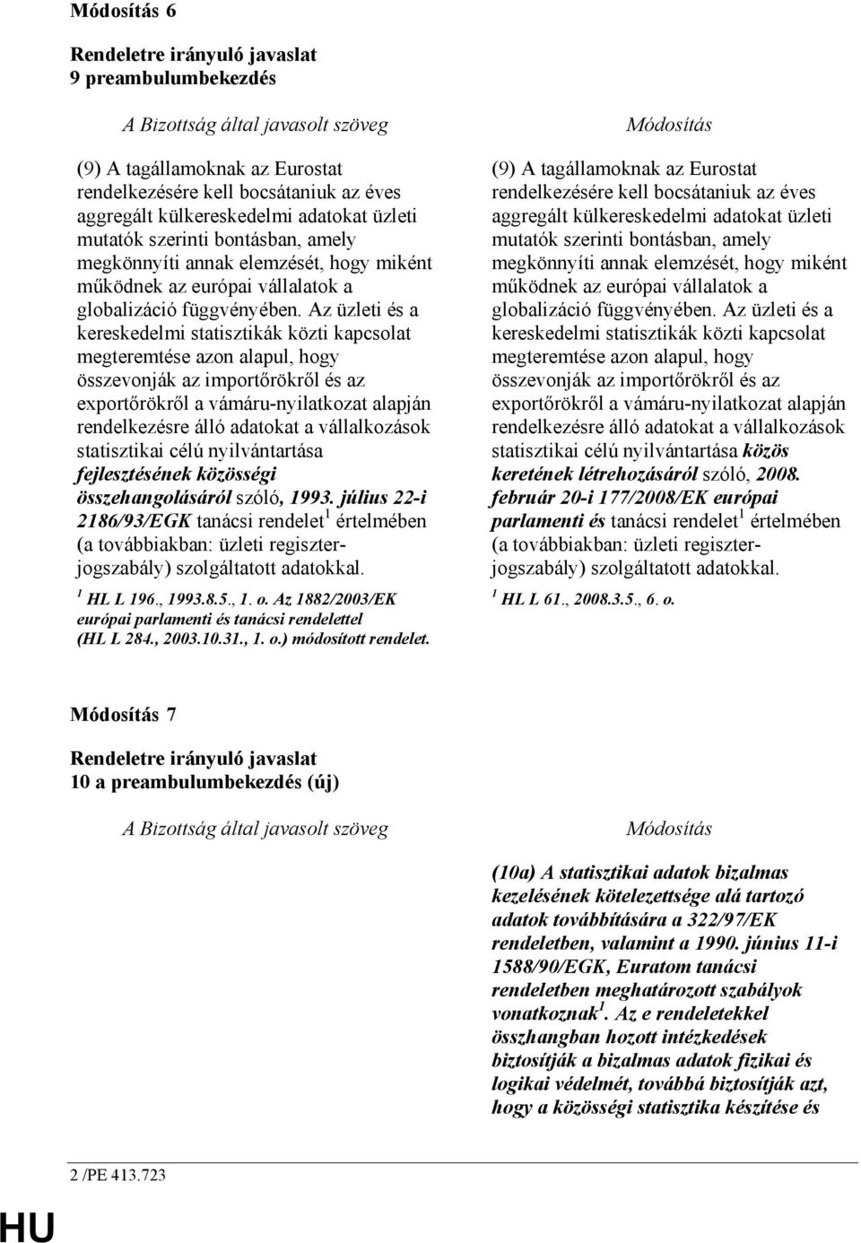 Az üzleti és a kereskedelmi statisztikák közti kapcsolat megteremtése azon alapul, hogy összevonják az importırökrıl és az exportırökrıl a vámáru-nyilatkozat alapján rendelkezésre álló adatokat a