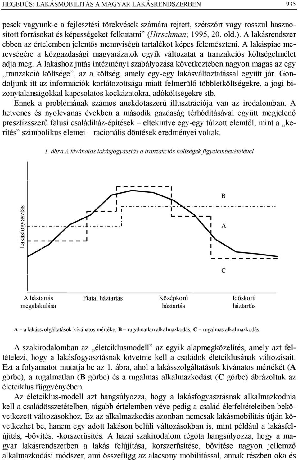 A lakáspiac merevségére a közgazdasági magyarázatok egyik változatát a tranzakciós költségelmélet adja meg.