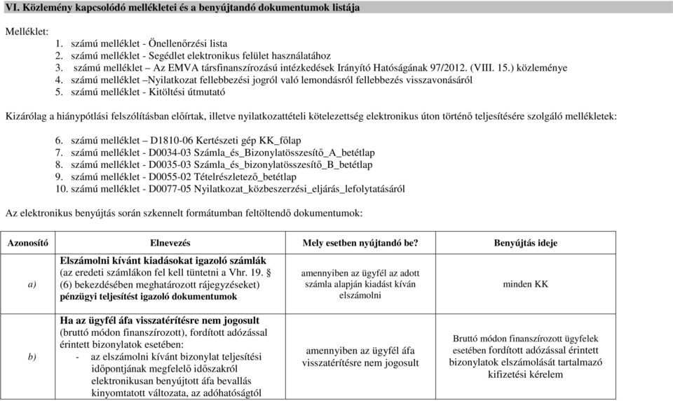 számú melléklet Nyilatkozat fellebbezési jogról való lemondásról fellebbezés visszavonásáról 5.