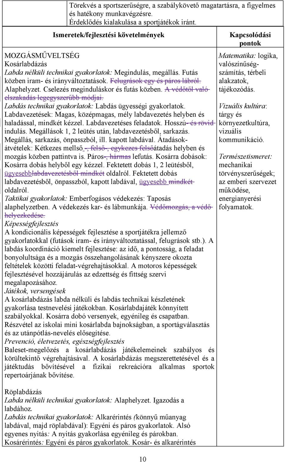 Alaphelyzet. Cselezés meginduláskor és futás közben. A védőtől való elszakadás legegyszerűbb módjai. Labdás technikai gyakorlatok: Labdás ügyességi gyakorlatok.