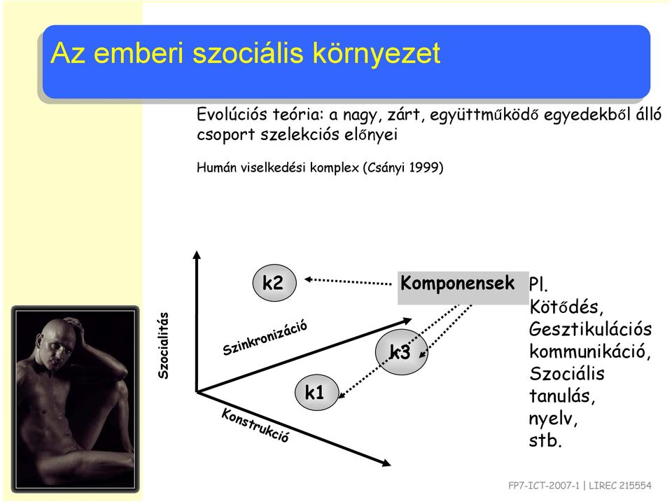 1999) Szocialitás k2 Szinkronizáció Konstrukció k1 Komponensek k3 Pl.