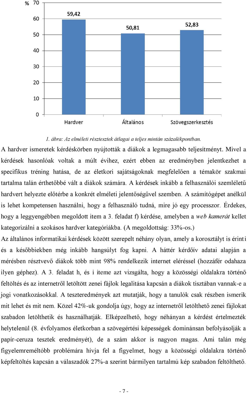 érthetőbbé vált a diákok számára. A kérdések inkább a felhasználói szemléletű hardvert helyezte előtérbe a konkrét elméleti jelentőségűvel szemben.