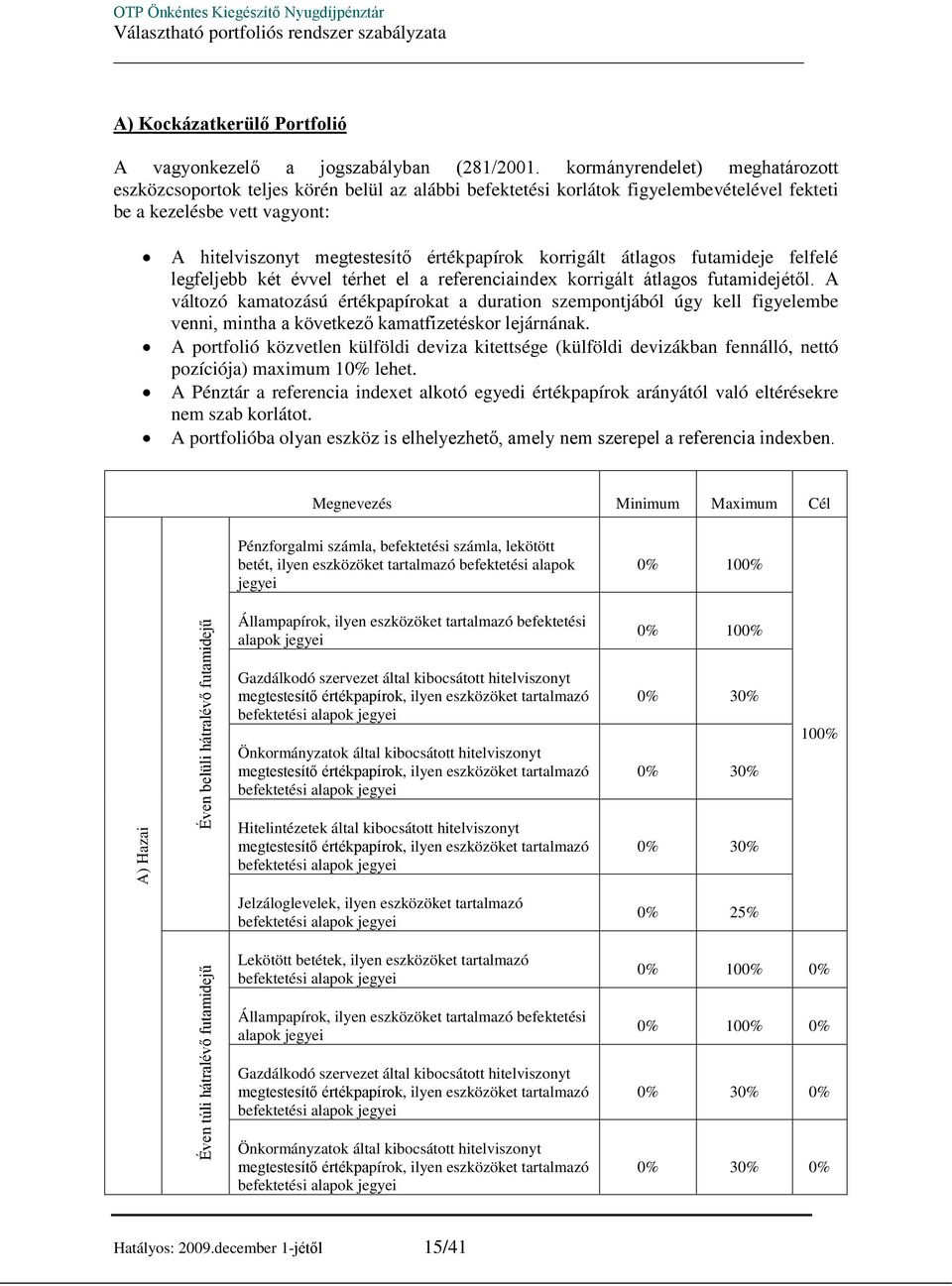 korrigált átlagos futamideje felfelé legfeljebb két évvel térhet el a referenciaindex korrigált átlagos futamidejétől.