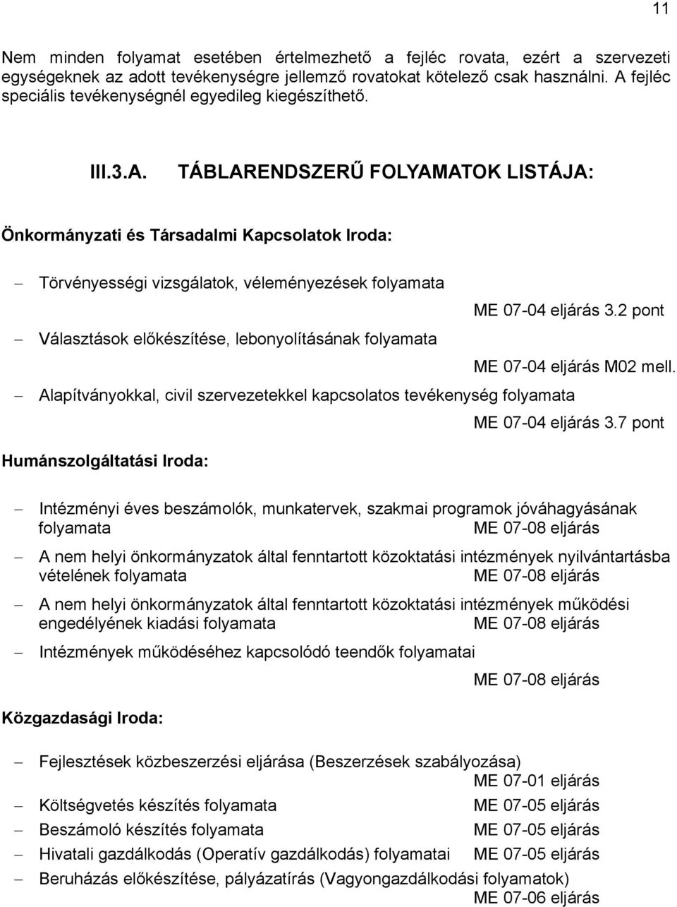 2 Választások előkészítése, lebonyolításának folyamata ME 07-04 eljárás M02 mell. Alapítványokkal, civil szervezetekkel kapcsolatos tevékenység folyamata ME 07-04 eljárás 3.