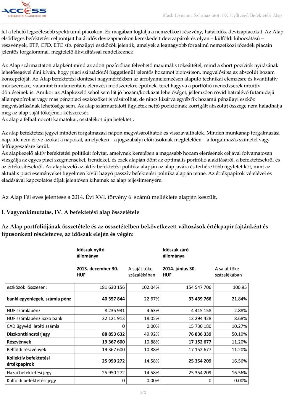 pénzügyi eszközök jelentik, amelyek a legnagyobb forgalmú nemzetközi tőzsdék piacain jelentős forgalommal, megfelelő likviditással rendelkeznek.