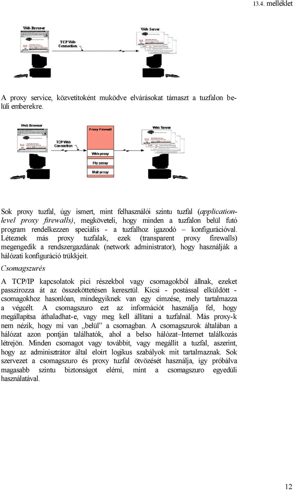 konfigurációval. Léteznek más proxy tuzfalak, ezek (transparent proxy firewalls) megengedik a rendszergazdának (network administrator), hogy használják a hálózati konfiguráció trükkjeit.