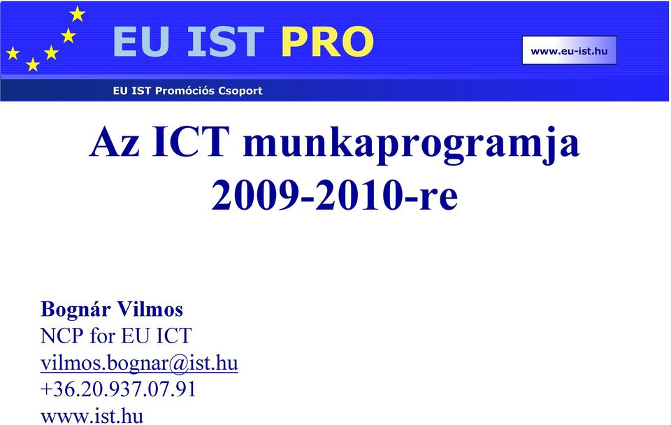 NCP for EU ICT vilmos.