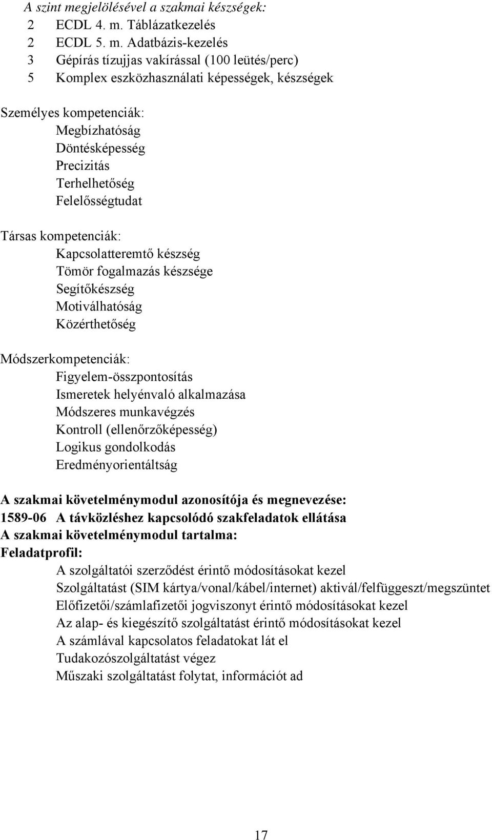 Táblázatkezelés 2 ECDL 5. m.