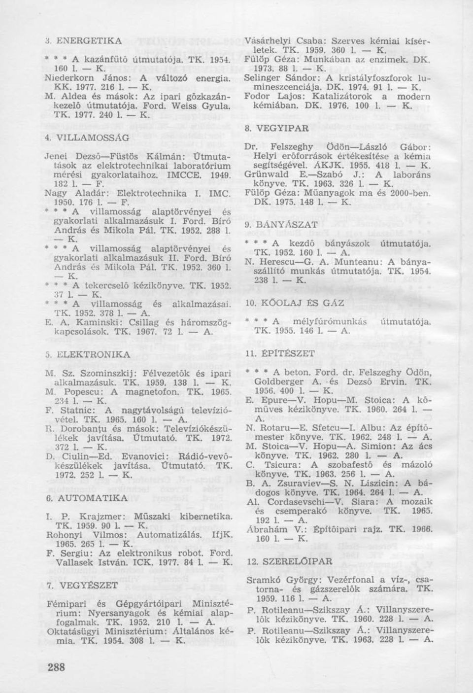 Ford. Bíró András és Mikola Pál. TK. 1952. 288 1. K. * * * A villamosság alaptörvényei és gyakorlati alkalmazásuk II. Ford. Bíró András és Mikola Pál. TK. 1952. 360 1. K. * * * A tekercselő kézikönyve.