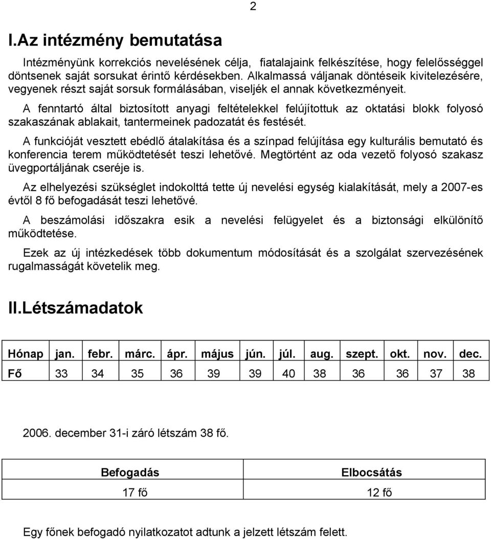 A fenntartó által biztosított anyagi feltételekkel felújítottuk az oktatási blokk folyosó szakaszának ablakait, tantermeinek padozatát és festését.