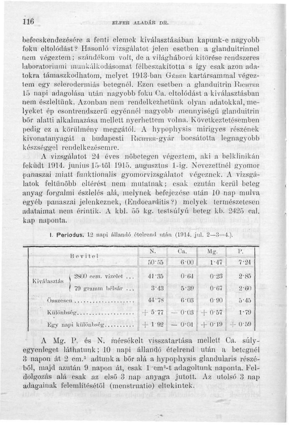 támaszkodhatom, melyet 1913-ban G-JÉBÉR kartársammal végeztem egy selerodermiás betegnél. Ezen esetben a glanduitrin KICHTER.