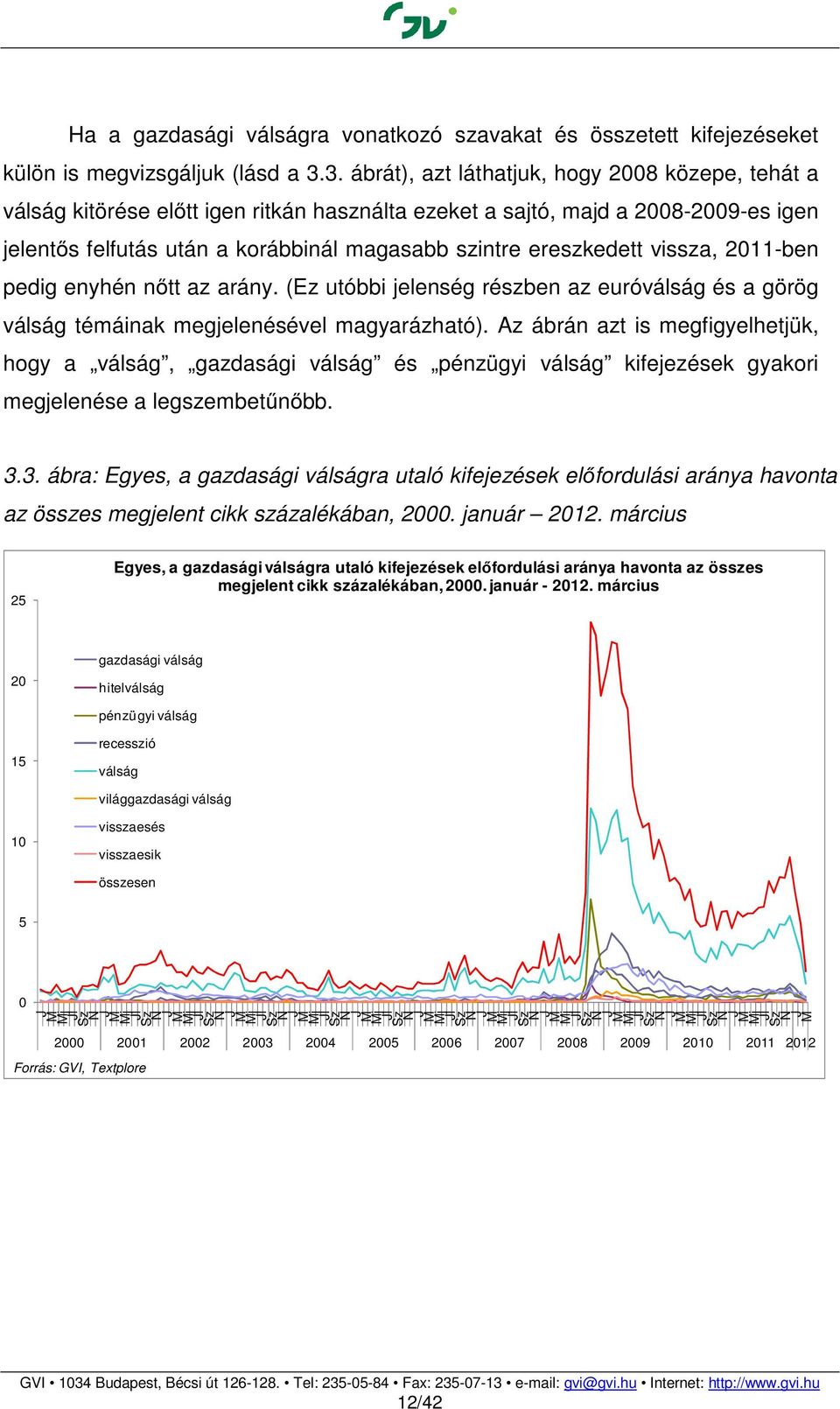 vissza, 211-ben pedig enyhén nőtt az arány. (Ez utóbbi jelenség részben az euróválság és a görög válság témáinak megjelenésével magyarázható).