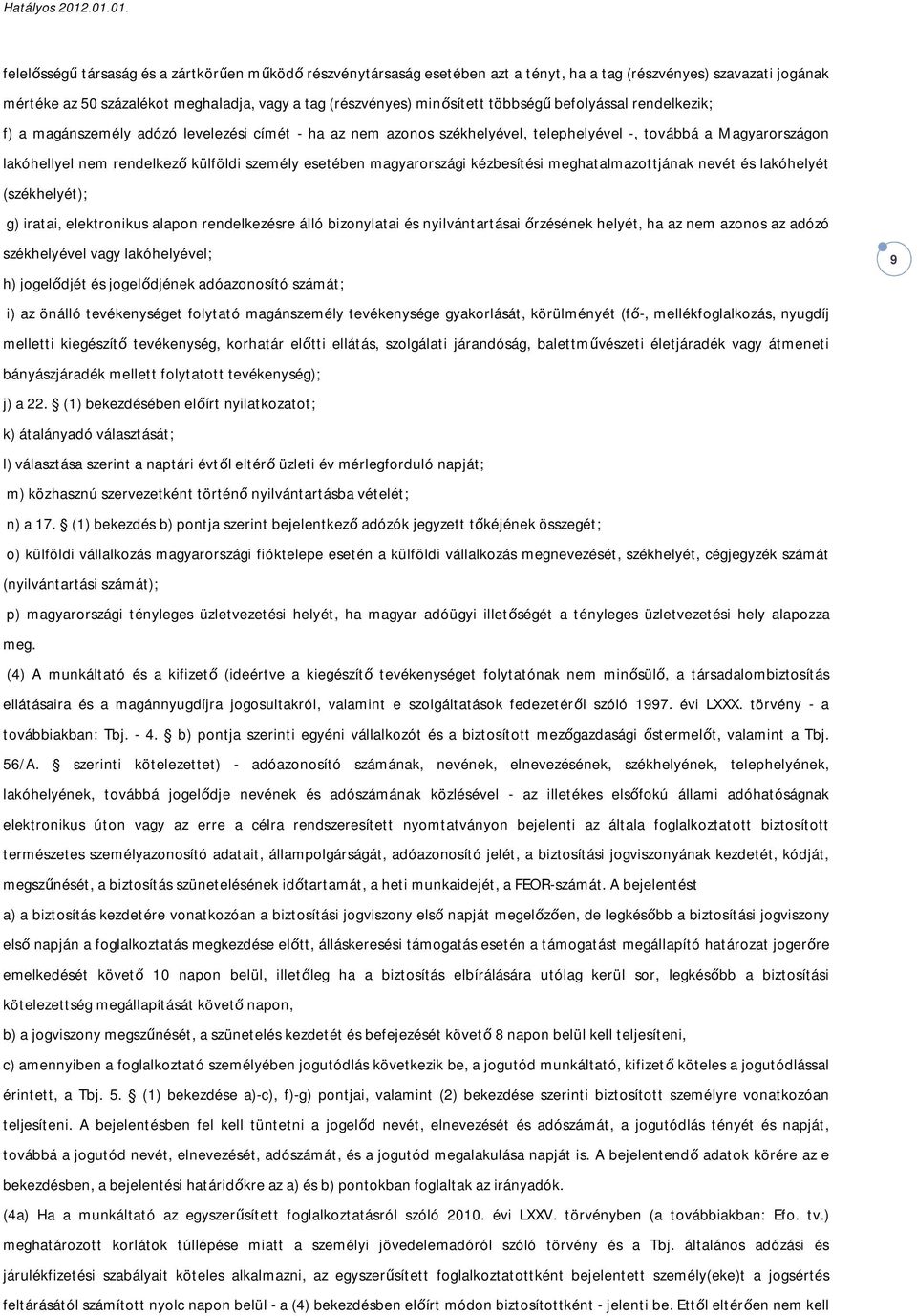 esetében magyarországi kézbesítési meghatalmazottjának nevét és lakóhelyét (székhelyét); g) iratai, elektronikus alapon rendelkezésre álló bizonylatai és nyilvántartásai őrzésének helyét, ha az nem