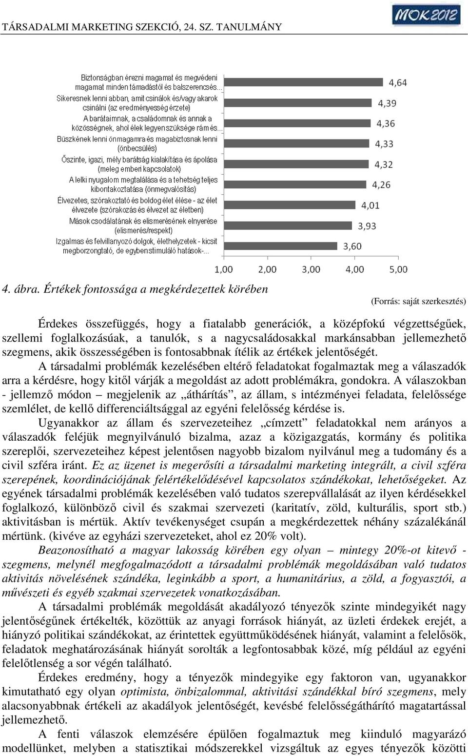 jellemezhető szegmens, akik összességében is fontosabbnak ítélik az értékek jelentőségét.