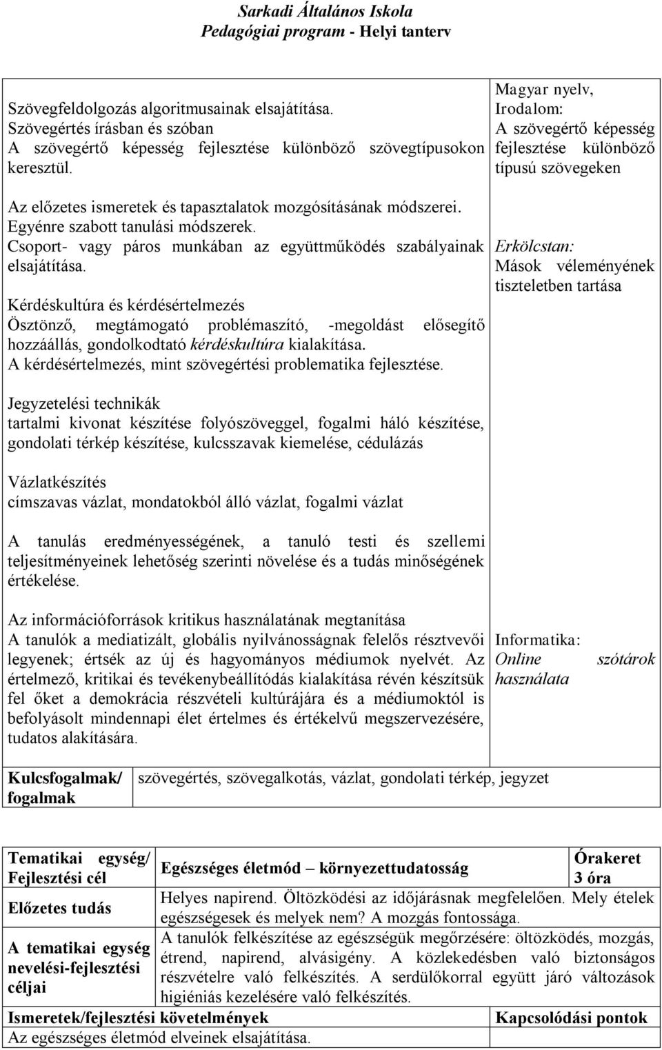 Kérdéskultúra és kérdésértelmezés Ösztönző, megtámogató problémaszító, -megoldást elősegítő hozzáállás, gondolkodtató kérdéskultúra kialakítása.