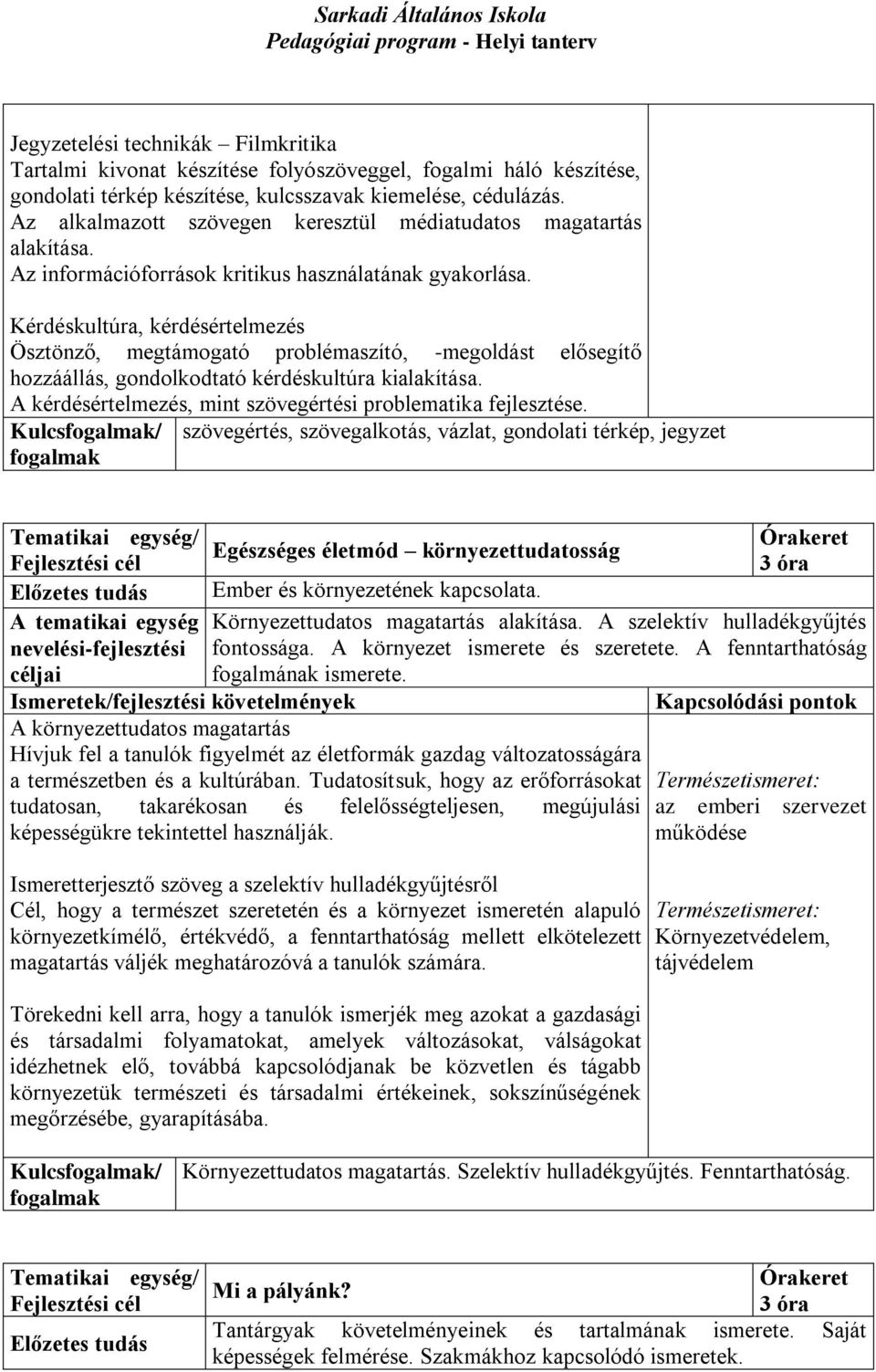 Kérdéskultúra, kérdésértelmezés Ösztönző, megtámogató problémaszító, -megoldást elősegítő hozzáállás, gondolkodtató kérdéskultúra kialakítása.