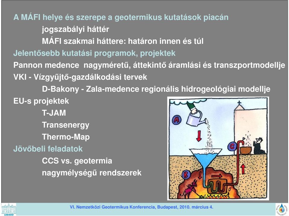 transzportmodellje VKI - Vízgyűjtő-gazdálkodási tervek D-Bakony - Zala-medence regionális hidrogeológiai