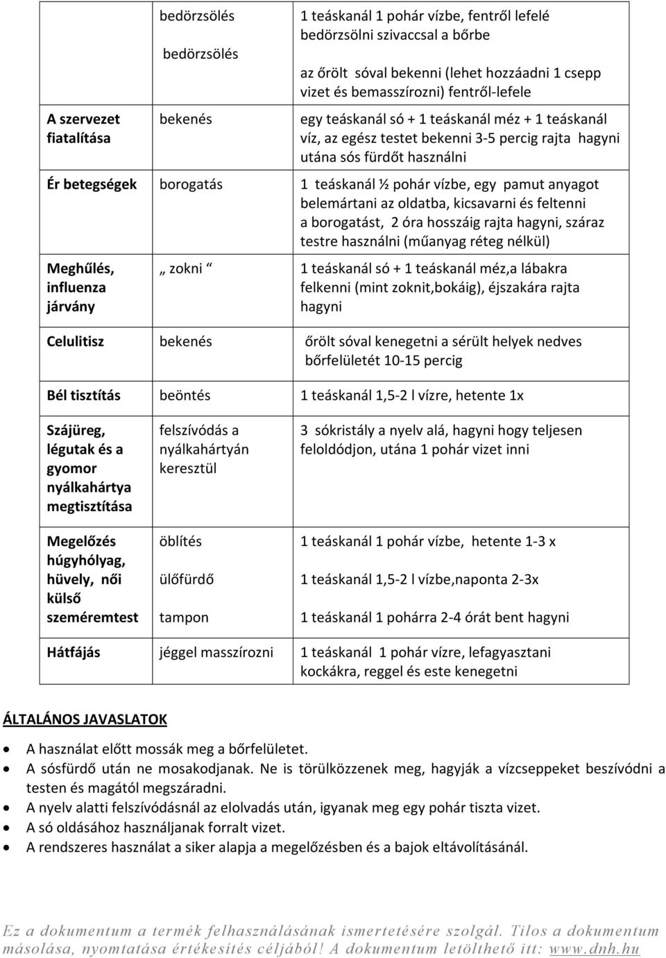 vízbe, egy pamut anyagot belemártani az oldatba, kicsavarni és feltenni a borogatást, 2 óra hosszáig rajta hagyni, száraz testre használni (műanyag réteg nélkül) Meghűlés, influenza járvány zokni 1