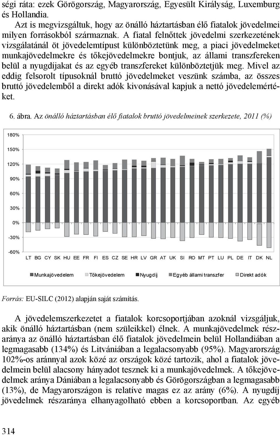 nyugdíjakat és az egyéb transzfereket különböztetjük meg.