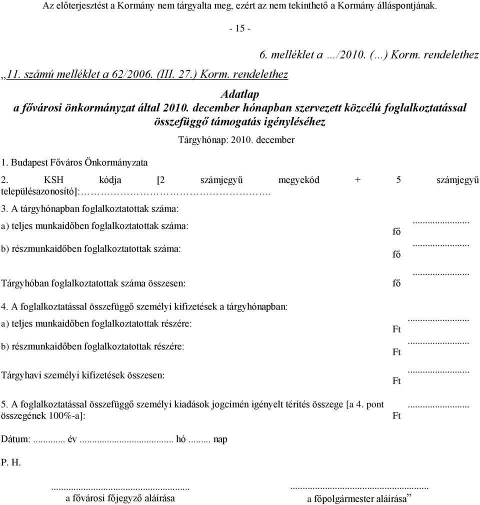 KSH kódja [2 számjegyű megyekód + 5 számjegyű településazonosító]:. 3.