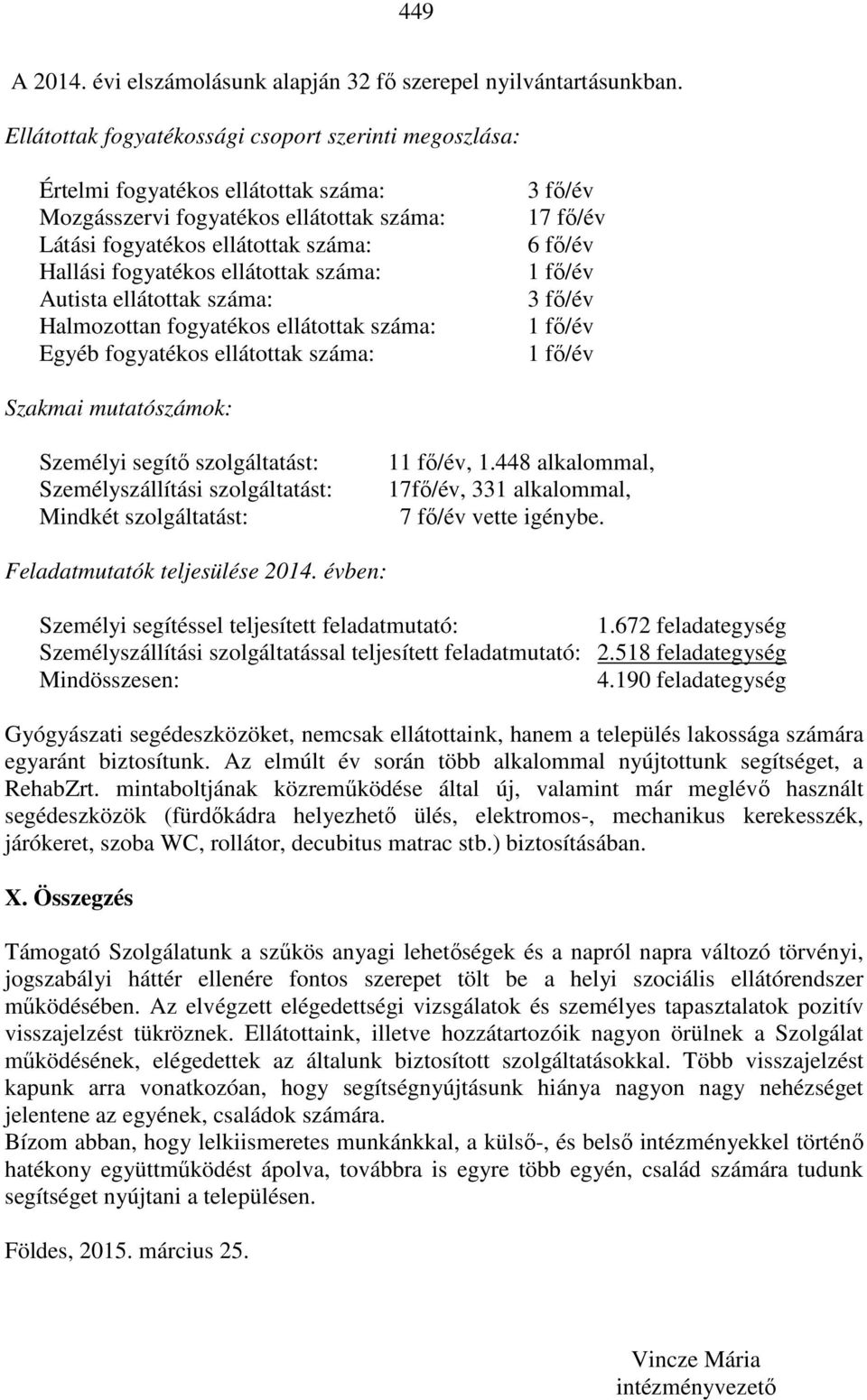 száma: Autista ellátottak száma: Halmozottan fogyatékos ellátottak száma: Egyéb fogyatékos ellátottak száma: 3 fő/év 17 fő/év 6 fő/év 1 fő/év 3 fő/év 1 fő/év 1 fő/év Szakmai mutatószámok: Személyi