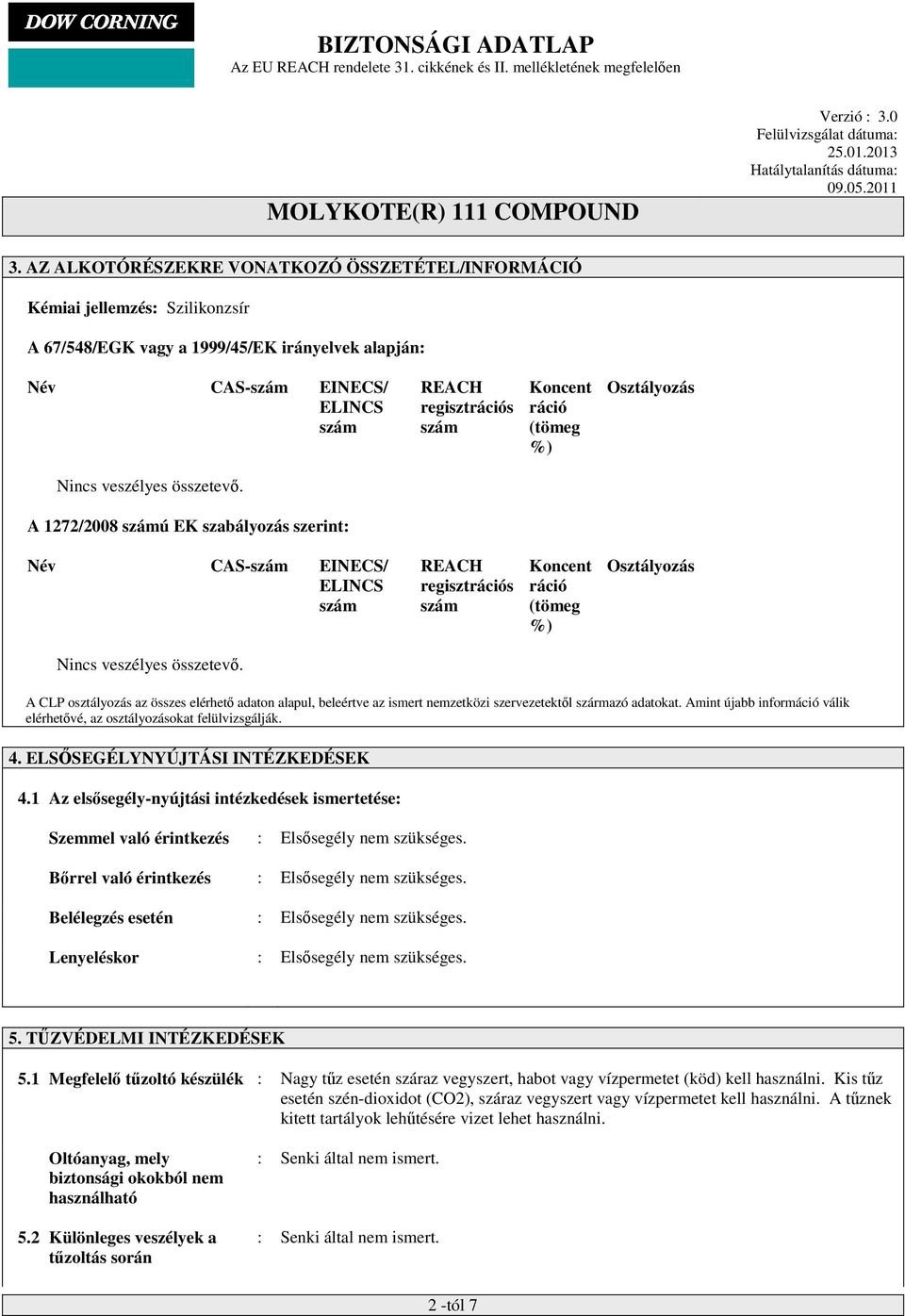 A CLP osztályozás az összes elérhető adaton alapul, beleértve az ismert nemzetközi szervezetektől származó adatokat. Amint újabb információ válik elérhetővé, az osztályozásokat felülvizsgálják. 4.