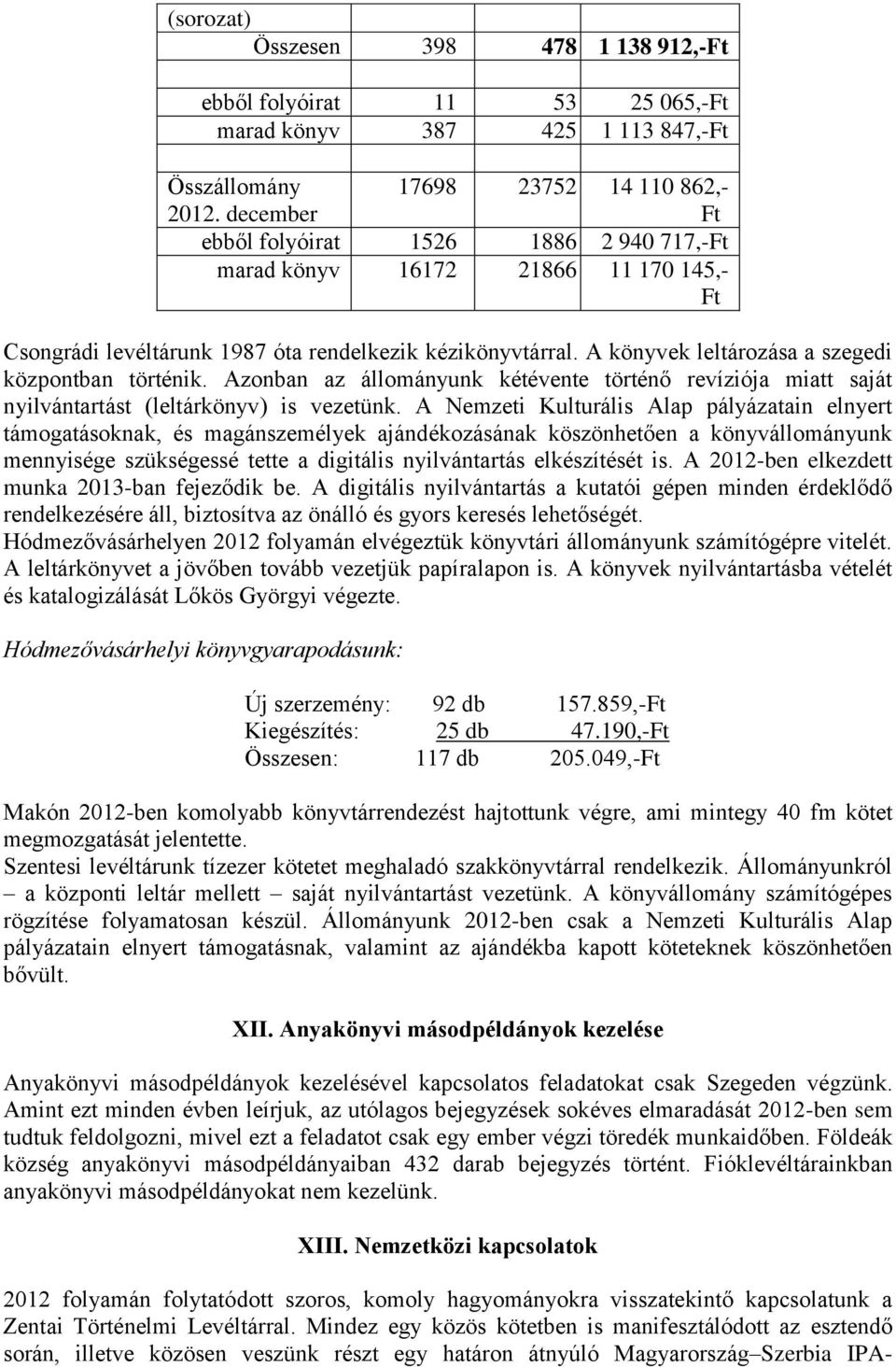 A könyvek leltározása a szegedi központban történik. Azonban az állományunk kétévente történő revíziója miatt saját nyilvántartást (leltárkönyv) is vezetünk.