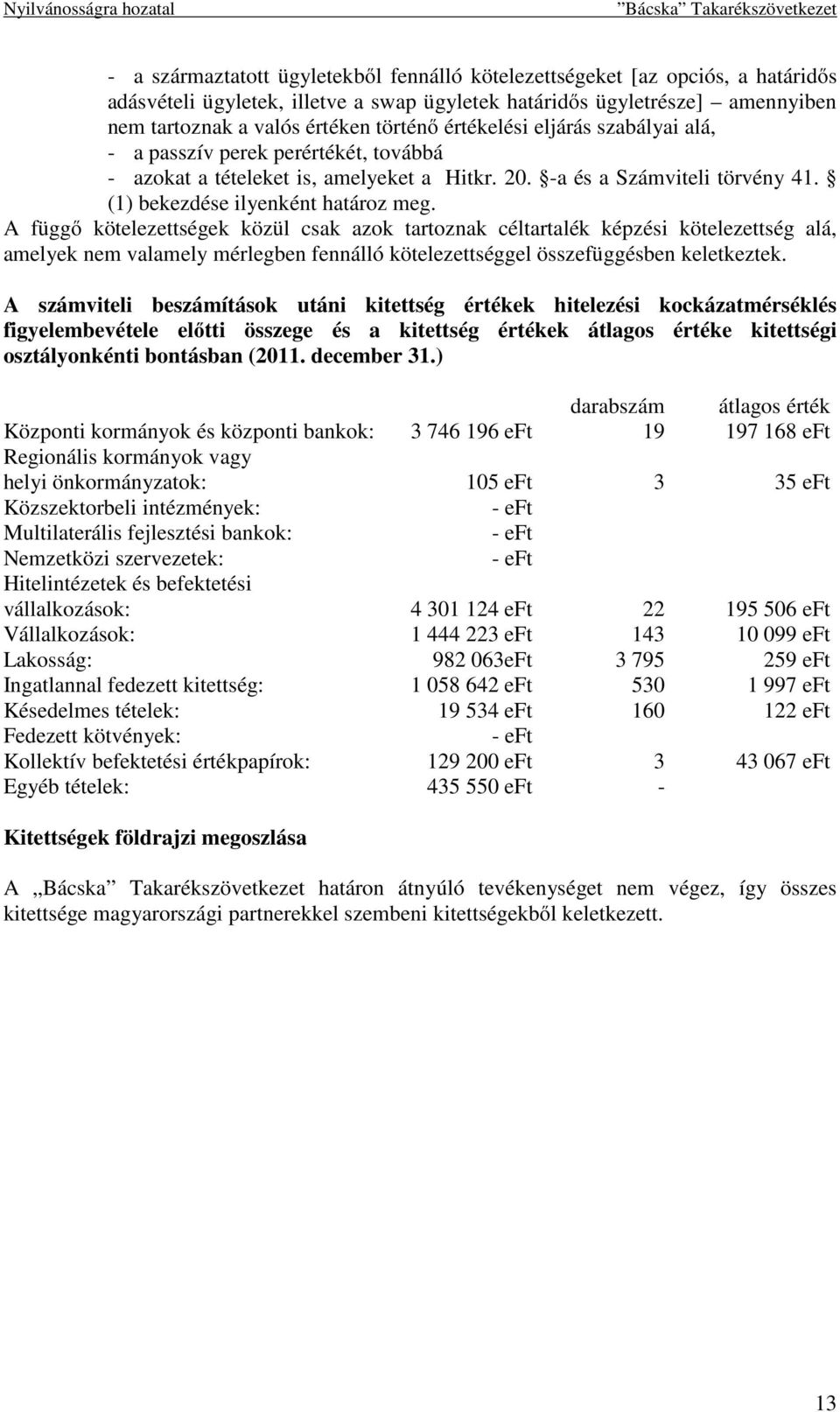 A függő kötelezettségek közül csak azok tartoznak céltartalék képzési kötelezettség alá, amelyek nem valamely mérlegben fennálló kötelezettséggel összefüggésben keletkeztek.