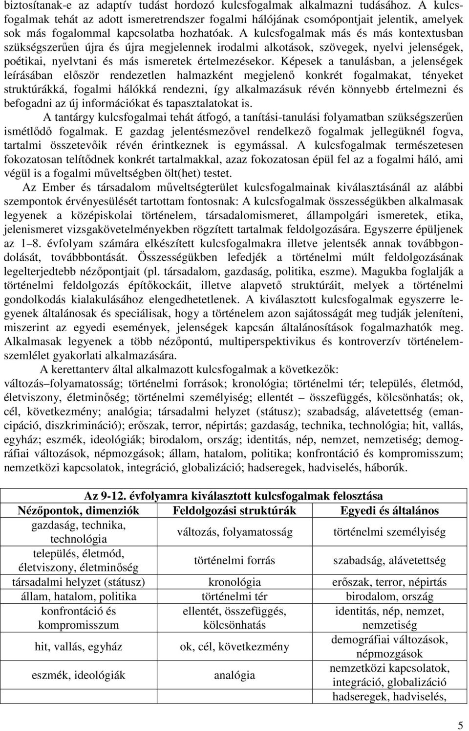 A kulcsfogalmak más és más kontextusban szükségszerűen újra és újra megjelennek irodalmi alkotások, szövegek, nyelvi jelenségek, poétikai, nyelvtani és más ismeretek értelmezésekor.