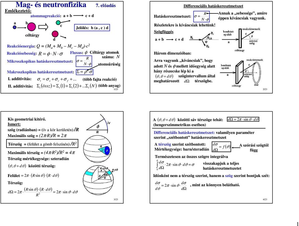 Mkroszkopikus háskereszmesze: I. iiviás: II. iiviás: Σ = ρ σ σ = σ s + σ + σ f +... (ö fj rekió) Σ ( össz) = Σ ( 1 ) + Σ ( ) +.