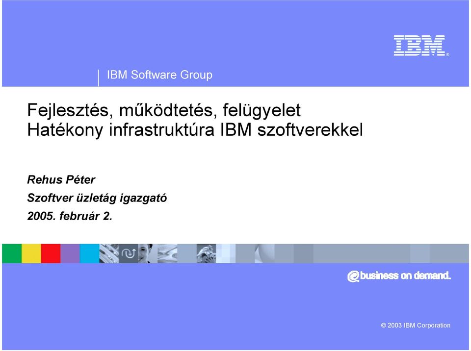 szoftverekkel Rehus Péter Szoftver üzletág