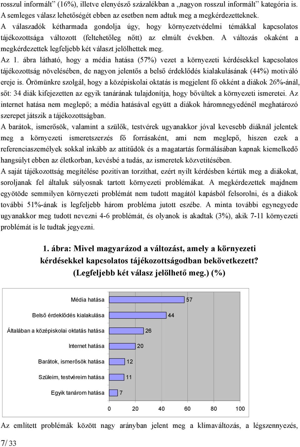 A változás okaként a megkérdezettek legfeljebb két választ jelölhettek meg. Az 1.