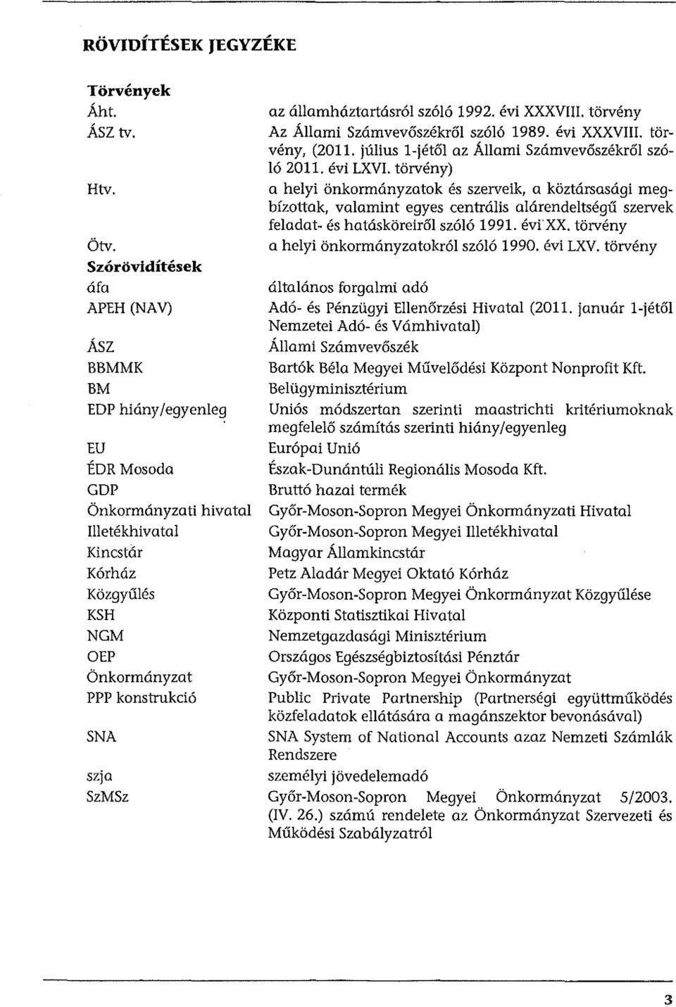 az államháztartásról szóló 1992. évi XXXVIII. törvény Az Állami Számvevőszékről szóló 1989. évi XXXVIII. törvény, (2011. július l-jétől az Állami Számvevőszékről szóló 2011. évi LXVI.