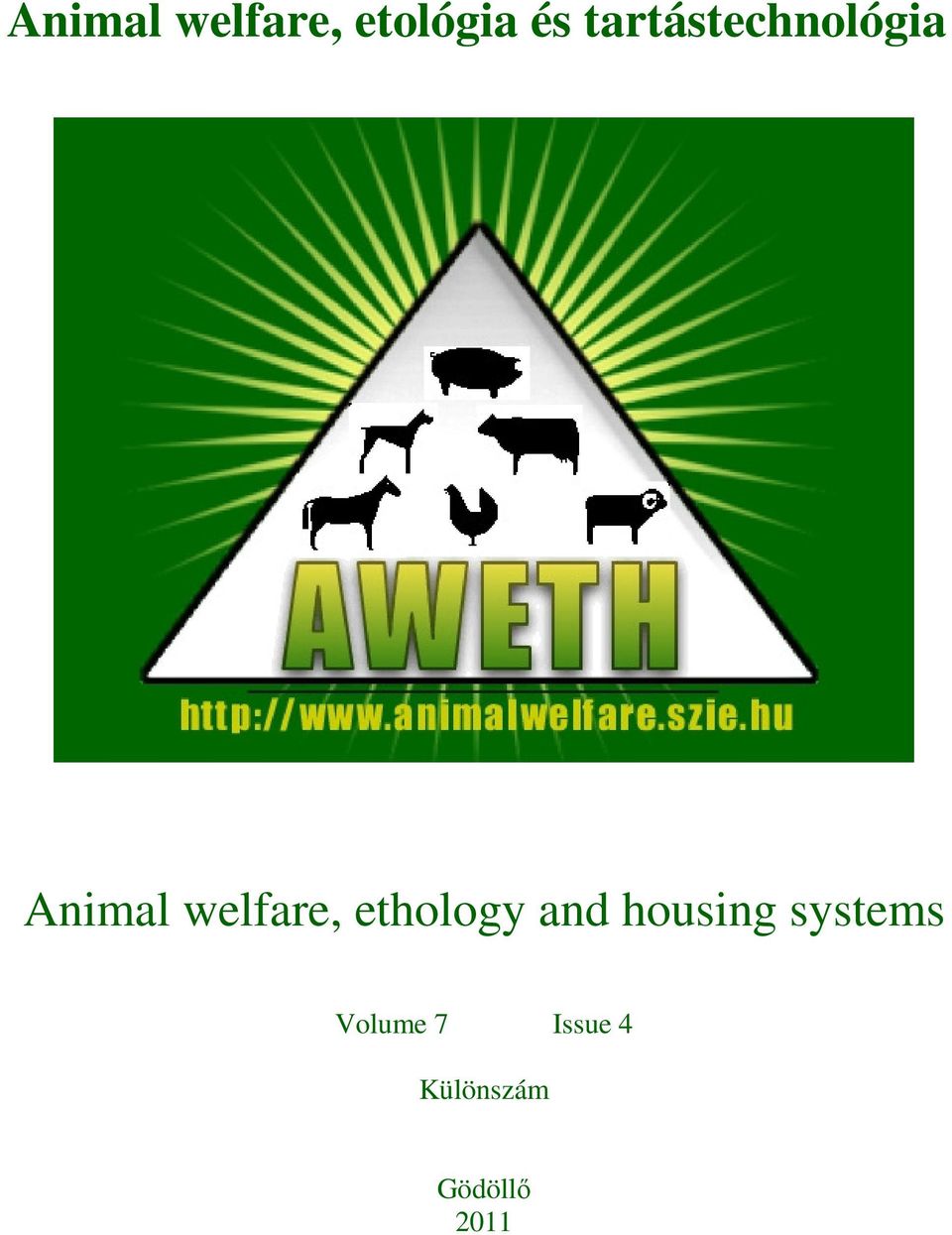 welfare, ethology and housing