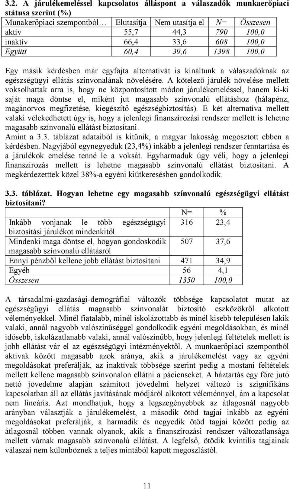 A kötelező járulék növelése mellett voksolhattak arra is, hogy ne központosított módon járulékemeléssel, hanem ki-ki saját maga döntse el, miként jut magasabb színvonalú ellátáshoz (hálapénz,