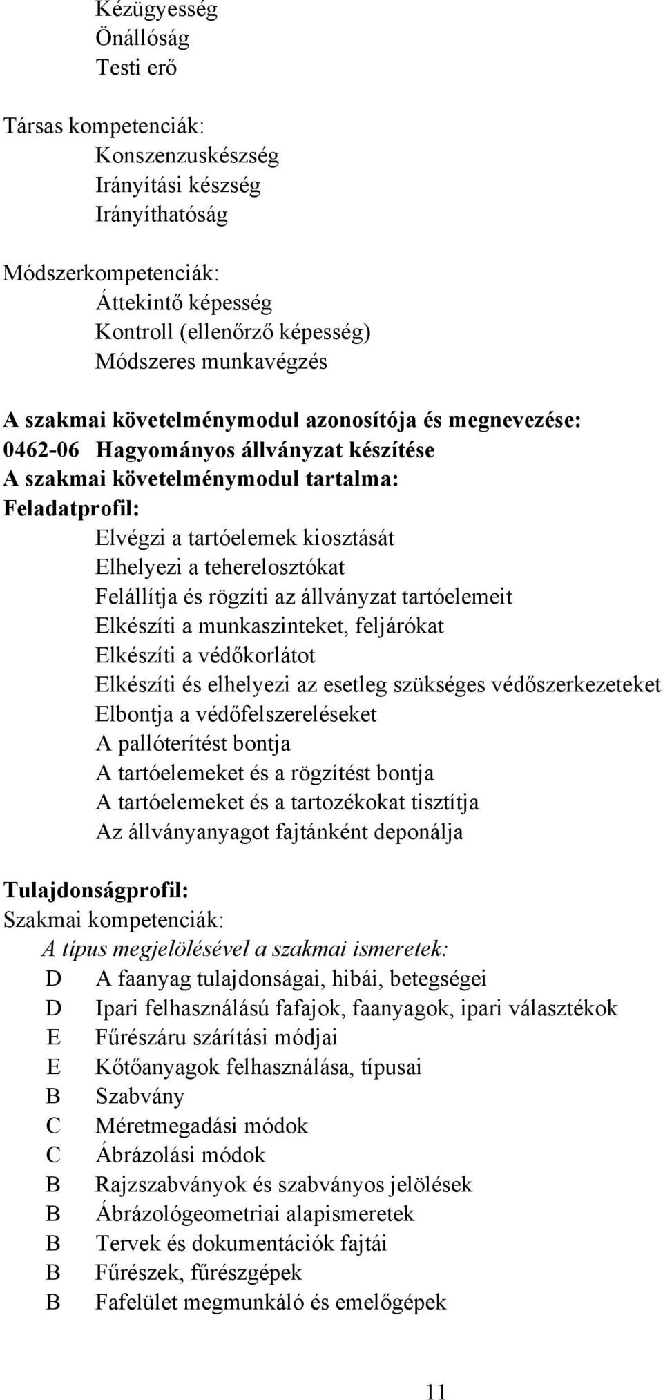 teherelosztókat Felállítja és rögzíti az állványzat tartóelemeit Elkészíti a munkaszinteket, feljárókat Elkészíti a védőkorlátot Elkészíti és elhelyezi az esetleg szükséges védőszerkezeteket Elbontja