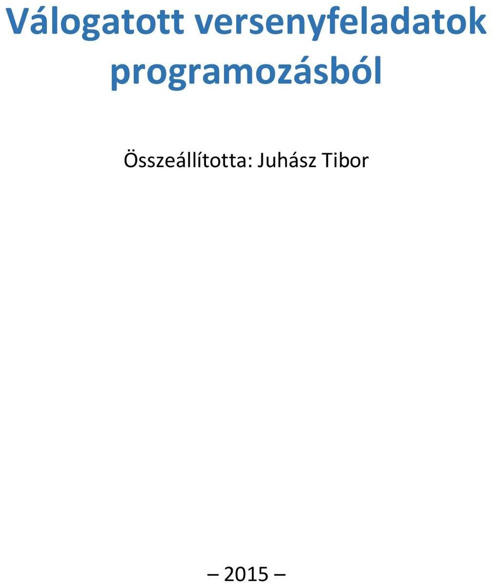 programozásból