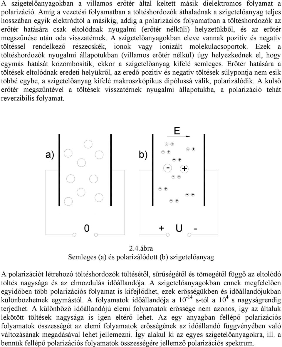 eltolódnak nyugalmi (erőtér nélküli) helyzetükből, és az erőtér megszűnése után oda visszatérnek.