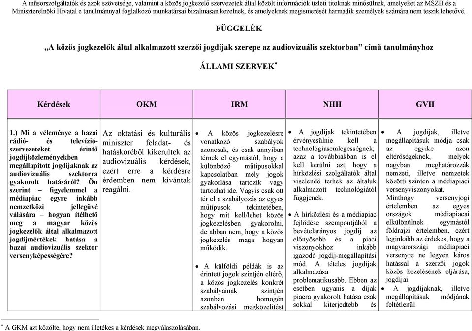 Ön szerint figyelemmel médipic egyre inkább nemzetközi jellegűvé válásár hogyn ítélhető meg mgyr közös jogkezelők áltl lklmzott jogdíjmértékek htás hzi udiovizuális szektor versenyképességére?