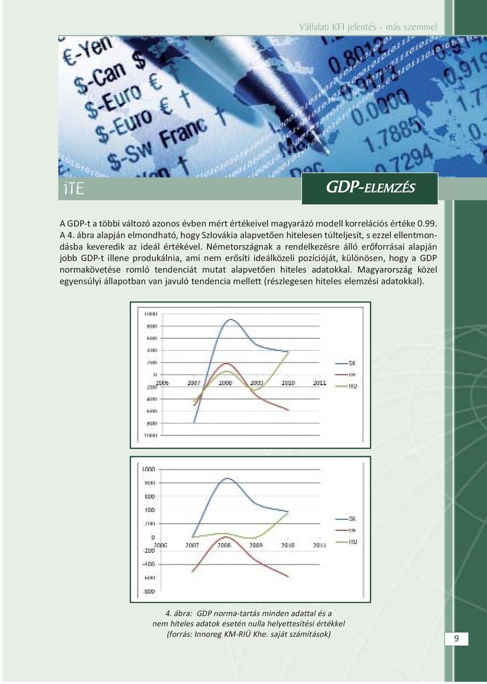 Németországnak a rendelkezésre álló erõforrásai alapján jobb GDP-t illene produkálnia, ami nem erõsíti ideálközeli pozícióját, különösen, hogy a GDP normakövetése romló tendenciát