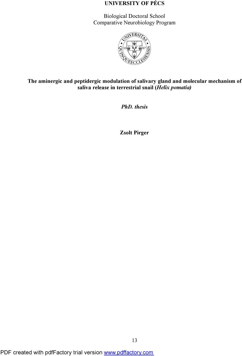modulation of salivary gland and molecular mechanism of