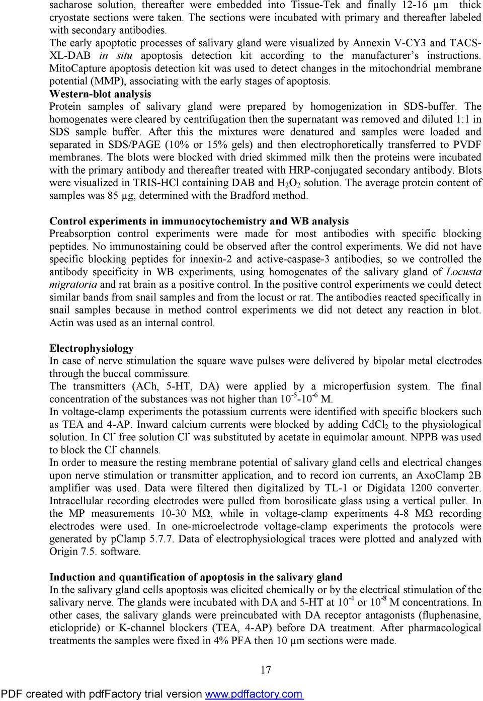 The early apoptotic processes of salivary gland were visualized by Annexin V-CY3 and TACS- XL-DAB in situ apoptosis detection kit according to the manufacturer s instructions.