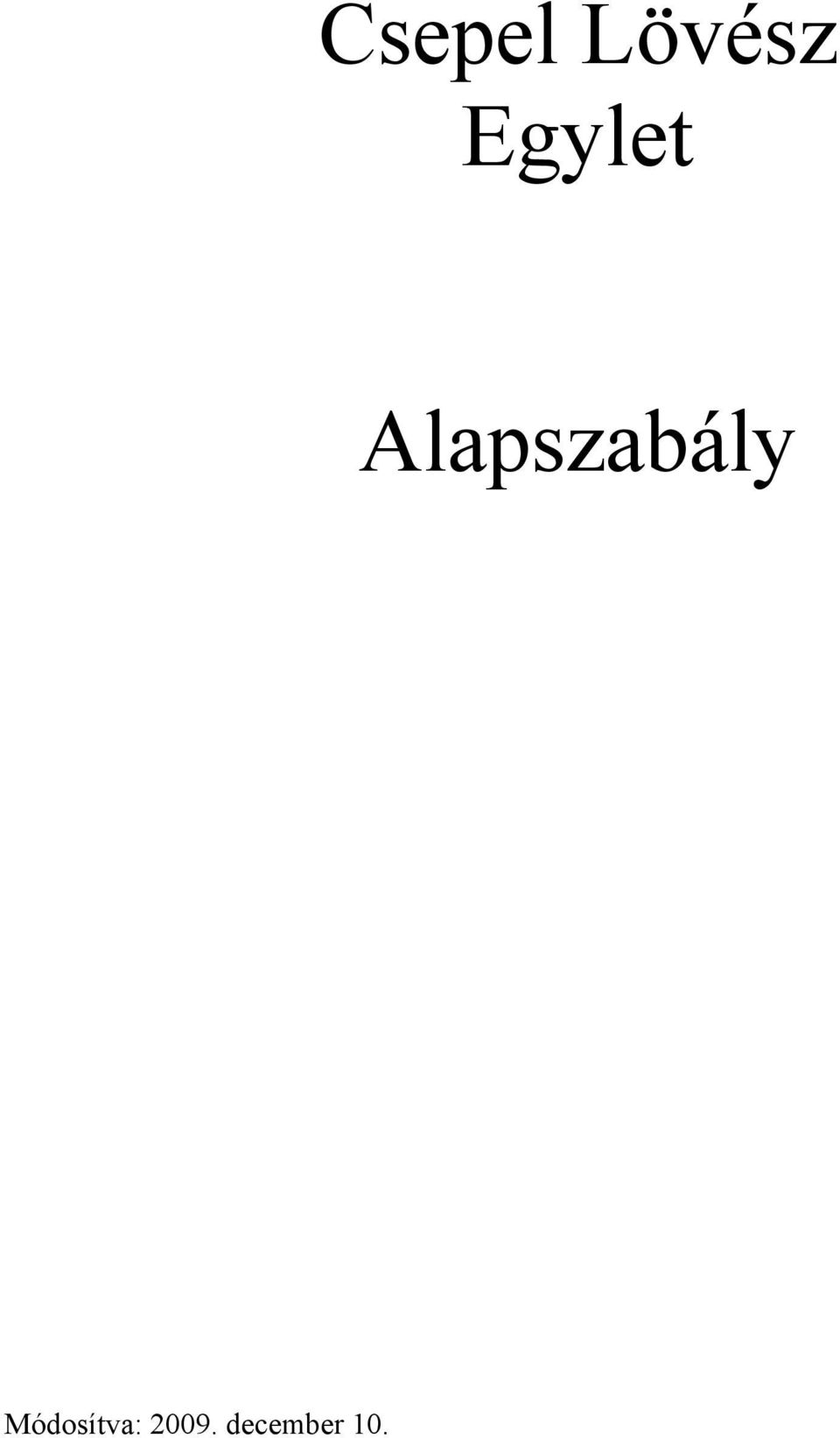 Alapszabály